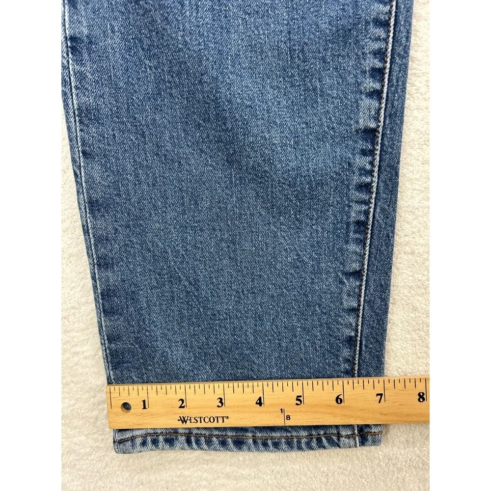 Levi's 502 Premium Men Stretch Blue Jean 33x32 (32x28) Big E Medium Wash Tapered